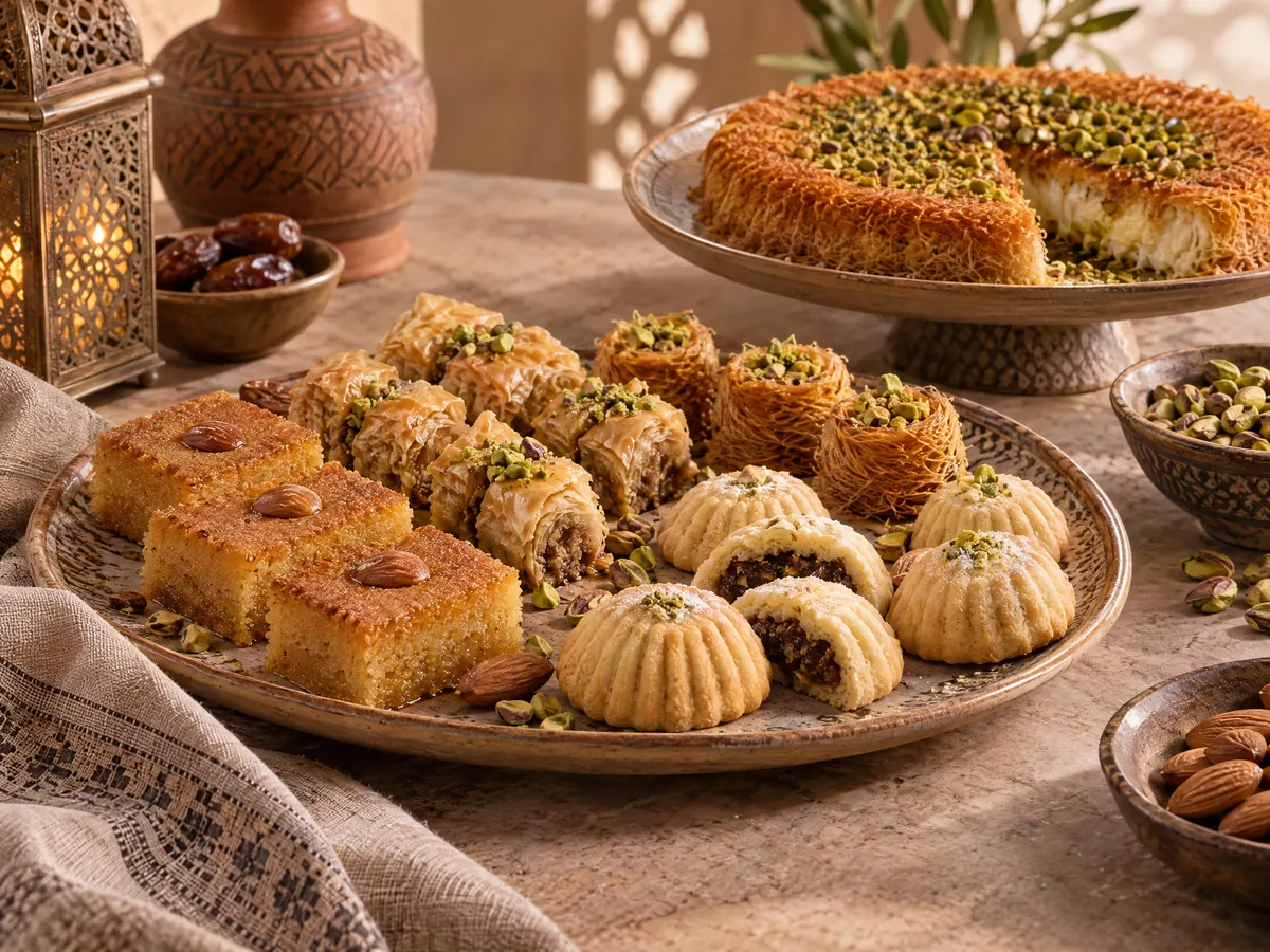 تشكيلة حلويات شرقية متنوعة